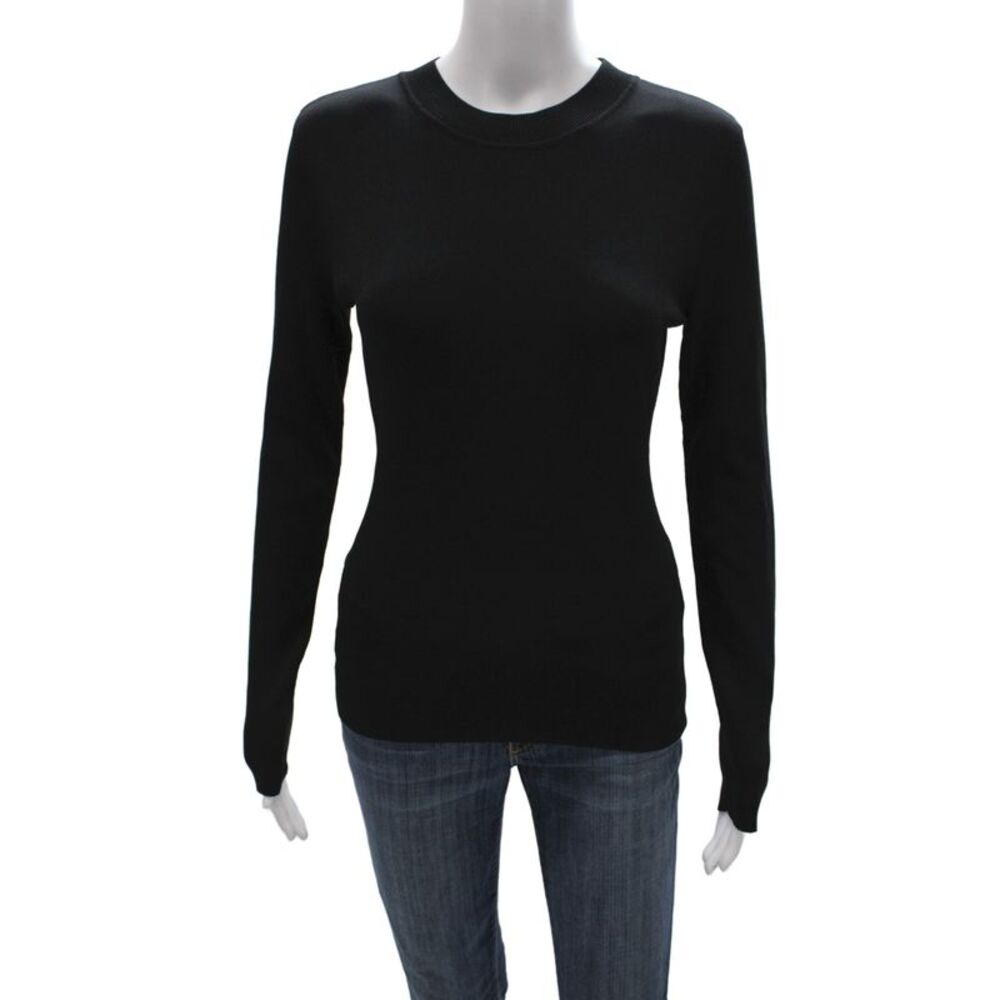 BCBG Max Azria Women Pullover Sweater Black Wool Size S